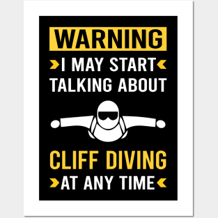 Warning Cliff Diving Posters and Art